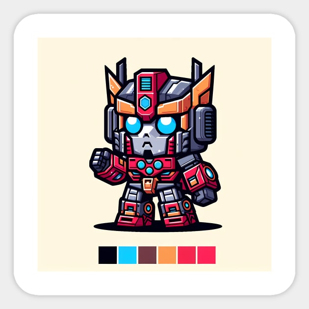 Chibi transformer boy Sticker by Mechanime World